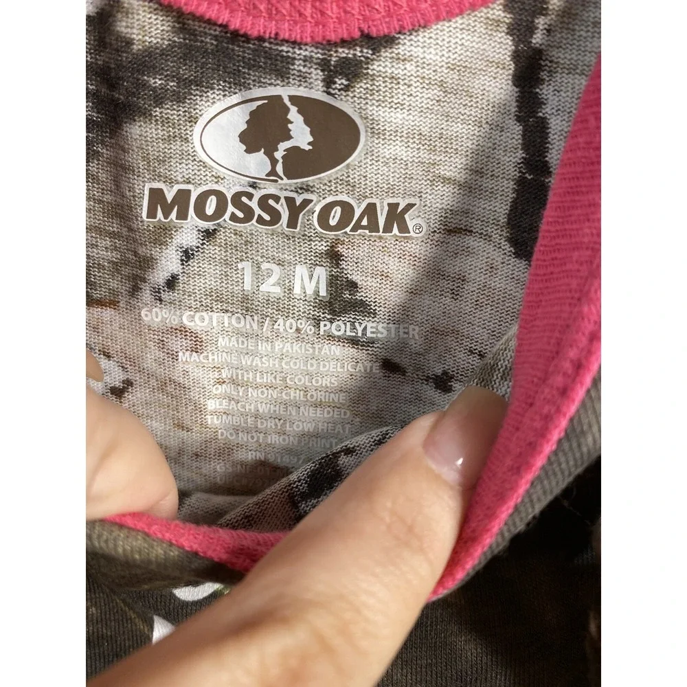 mossy‎ oak baby girls 3 pack bodysuits camo size 12 months